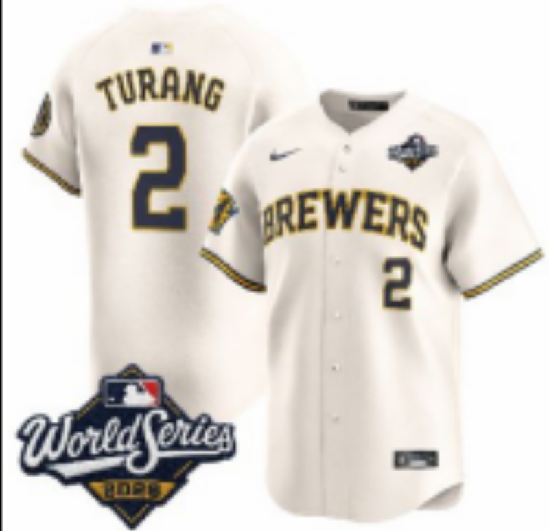 Women Milwaukee Brewers #2 Turange cream Nike 2026 World Series jersey 102101
